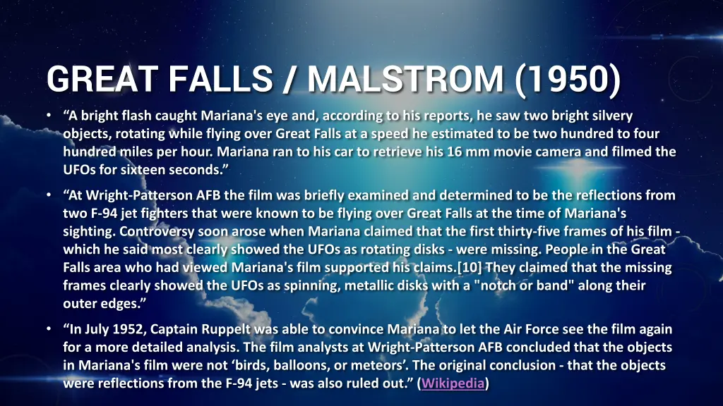 great falls malstrom 1950 a bright flash caught