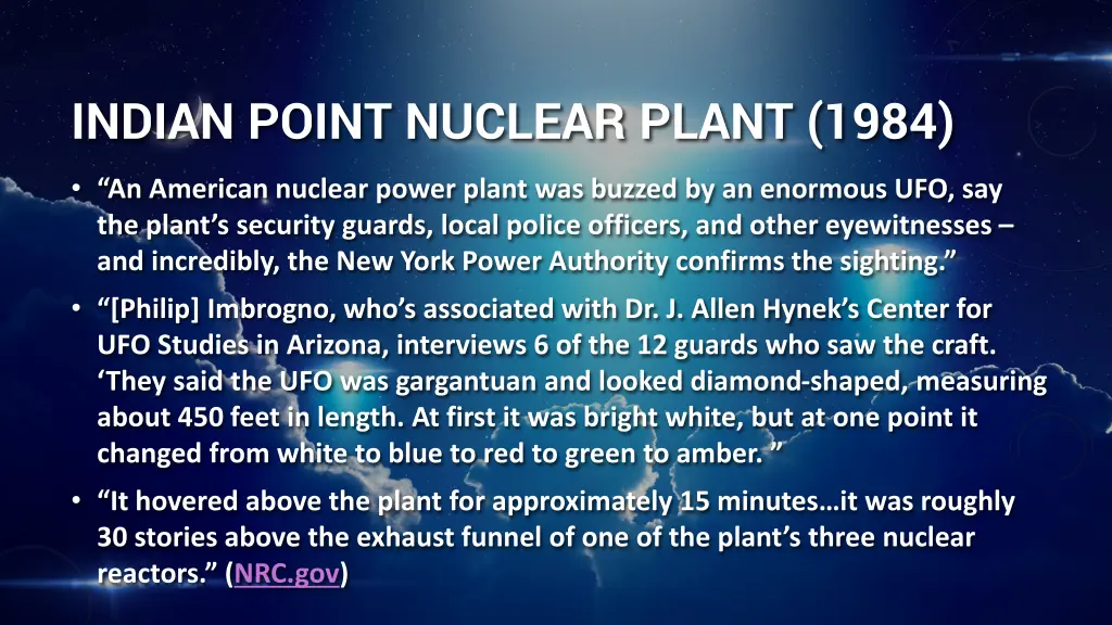 indian point nuclear plant 1984