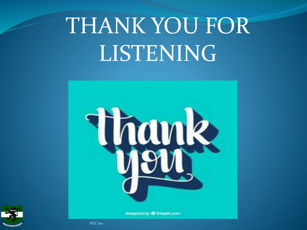 thank you for listening