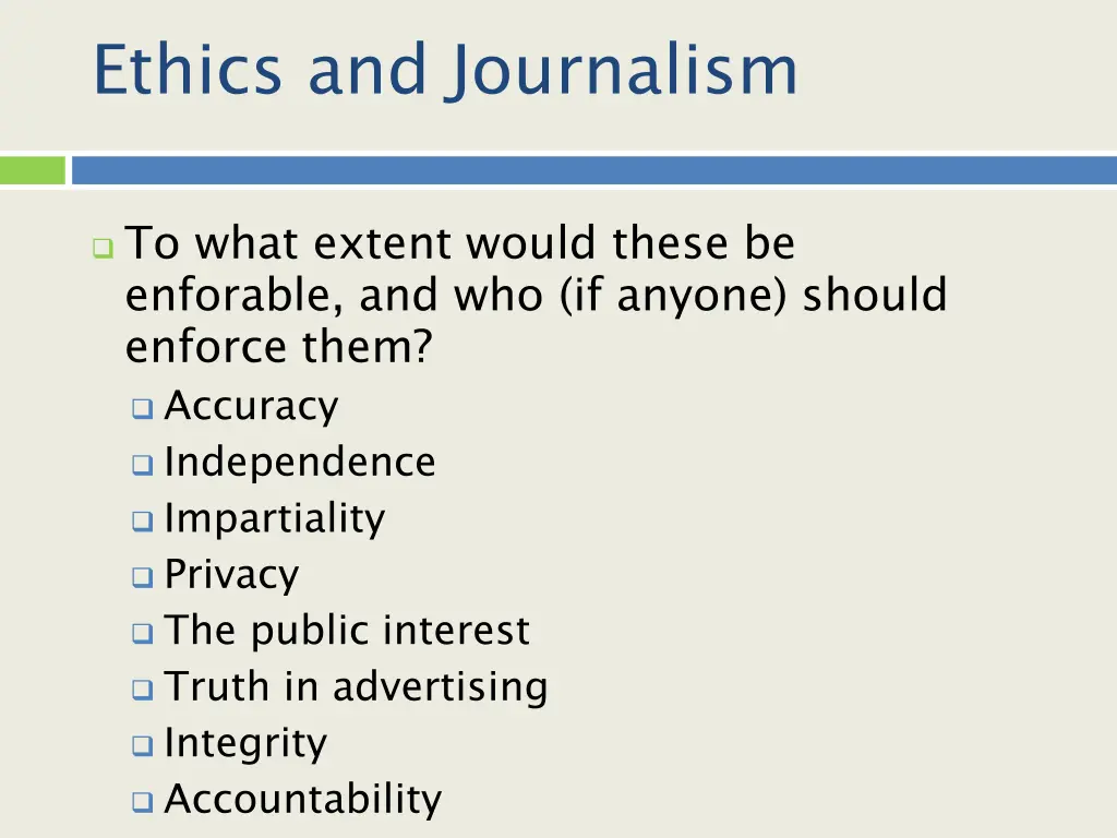 ethics and journalism