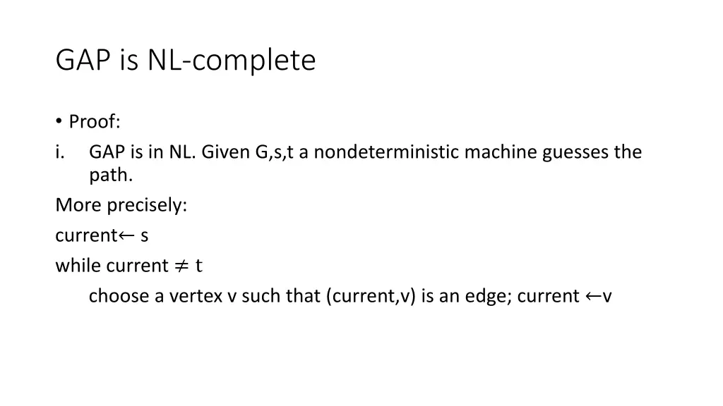 gap is nl complete