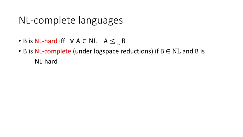 nl complete languages