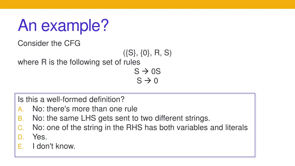 an example