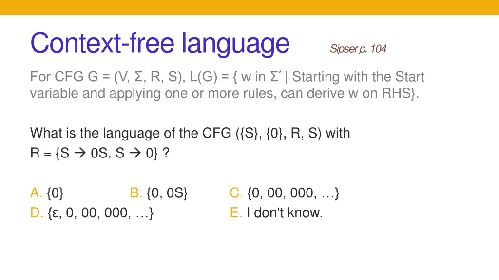 context free language 1