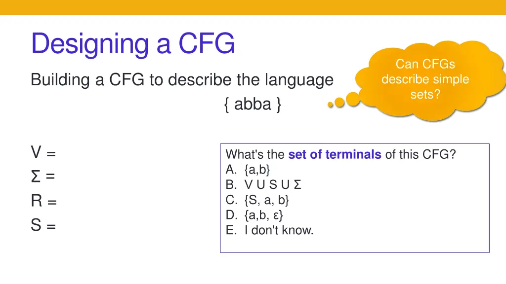 designing a cfg 1