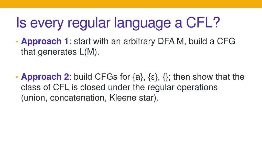is every regular language a cfl