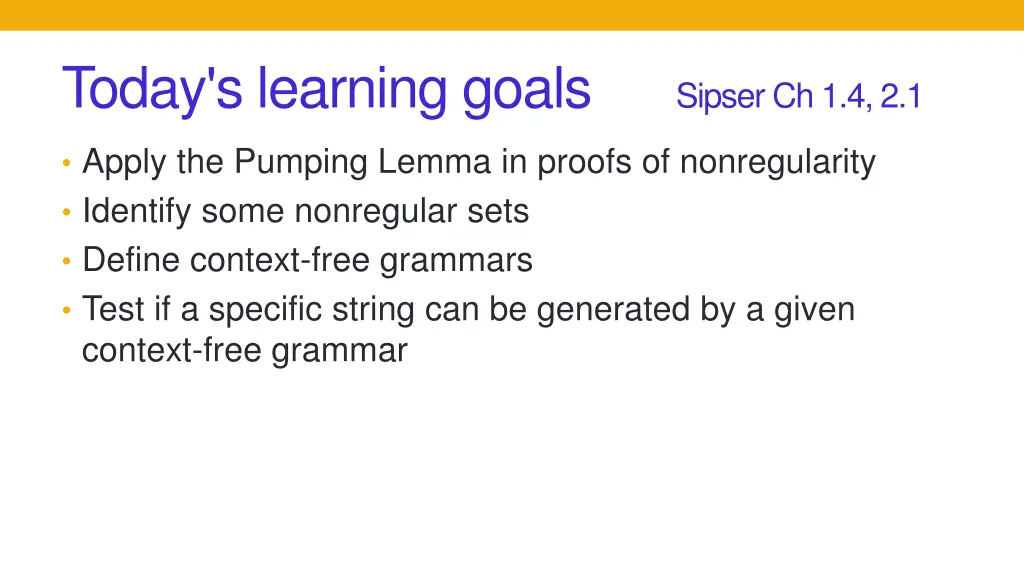today s learning goals