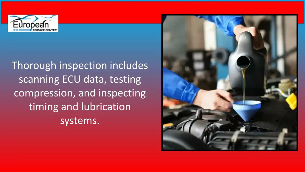 thorough inspection includes scanning ecu data