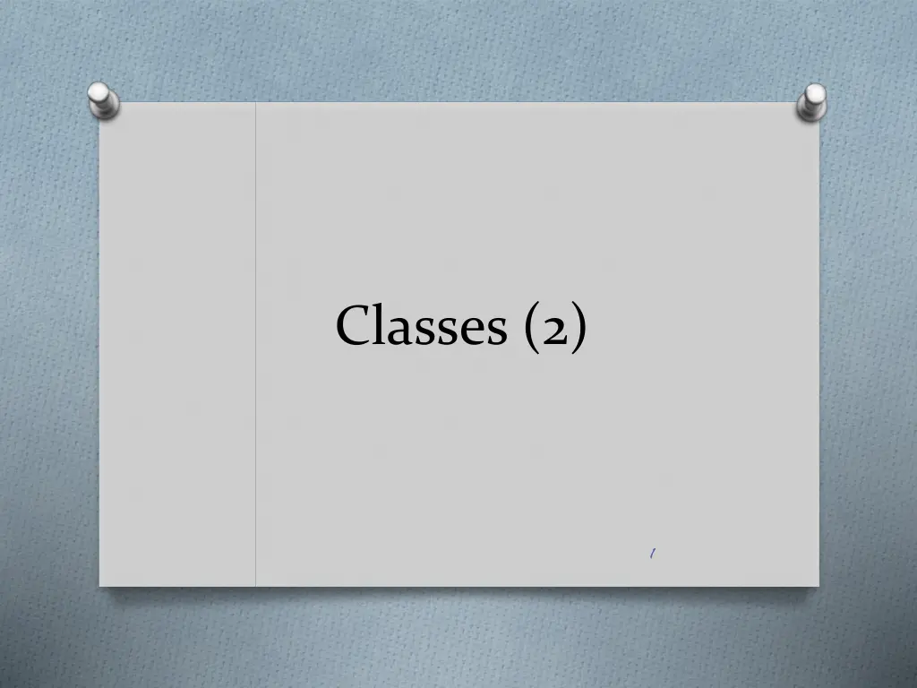 classes 2