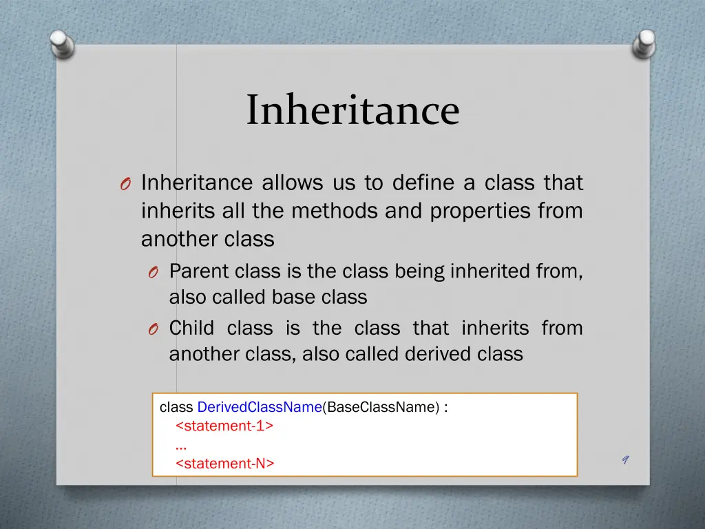 inheritance