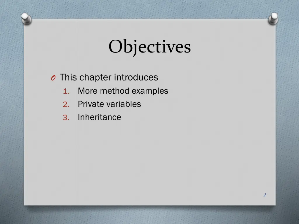 objectives