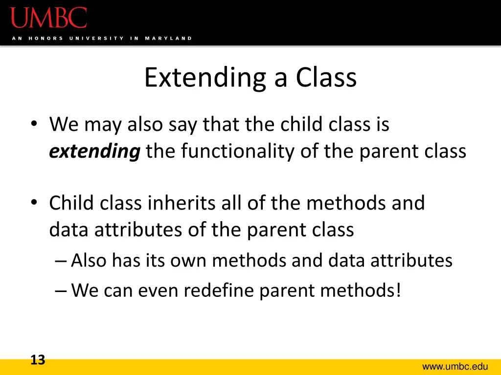 extending a class