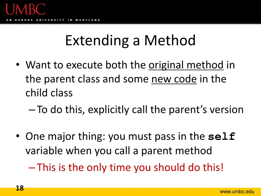 extending a method