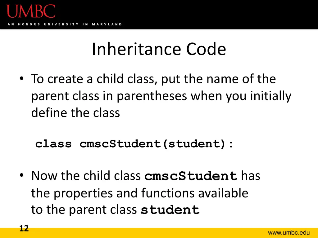 inheritance code