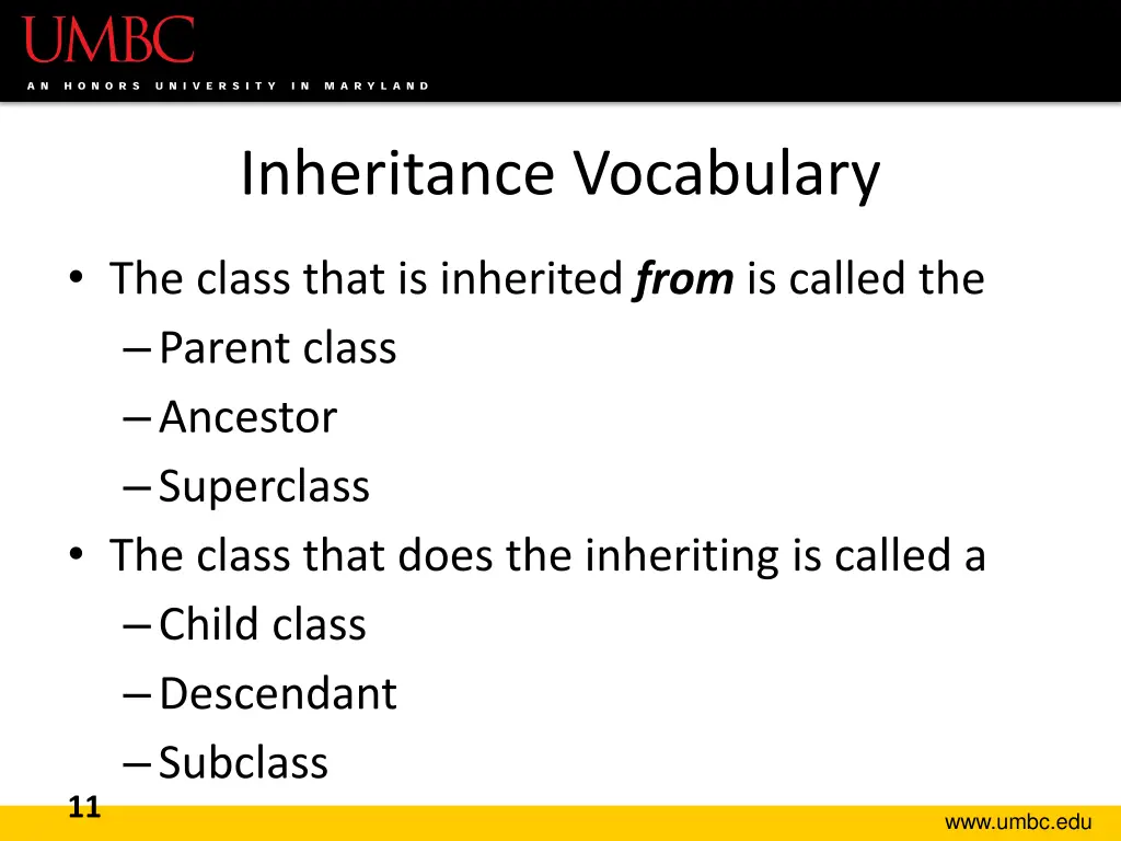 inheritance vocabulary