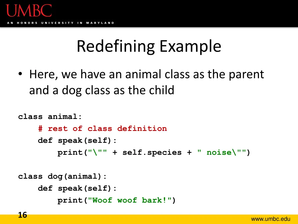 redefining example