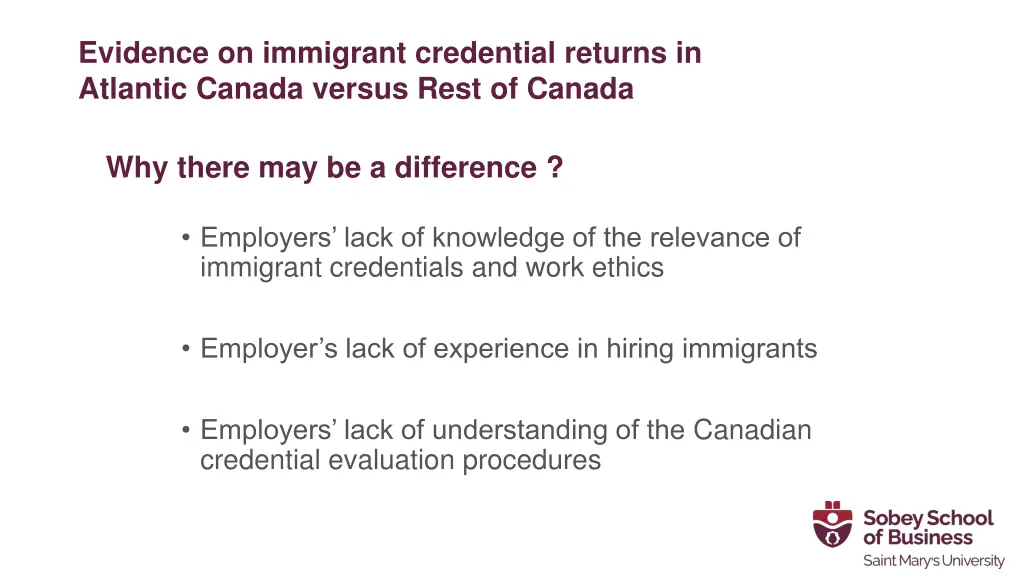 evidence on immigrant credential returns
