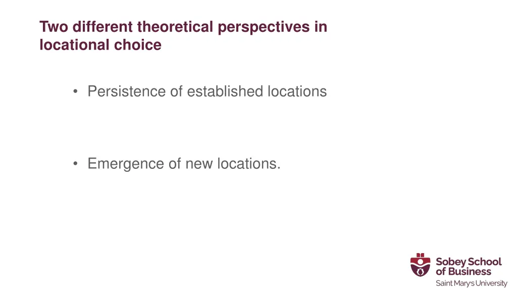 two different theoretical perspectives