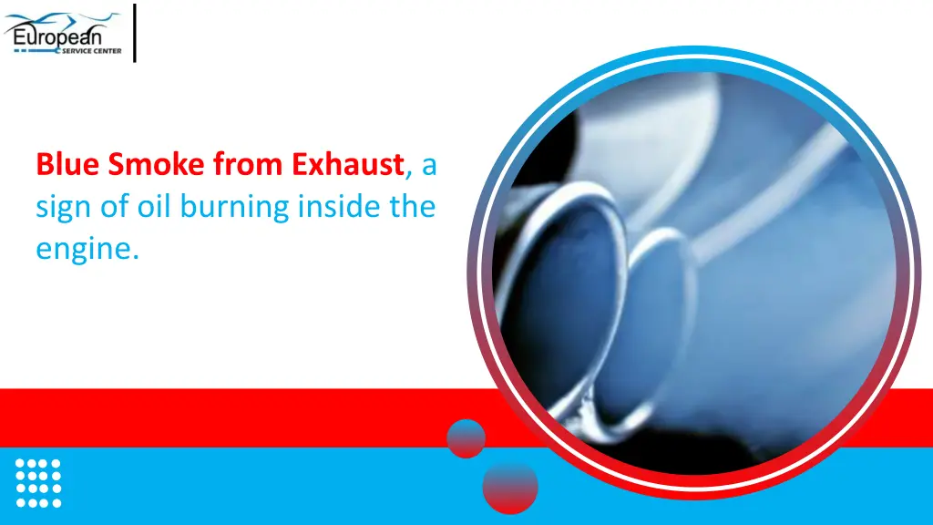 blue smoke from exhaust a sign of oil burning