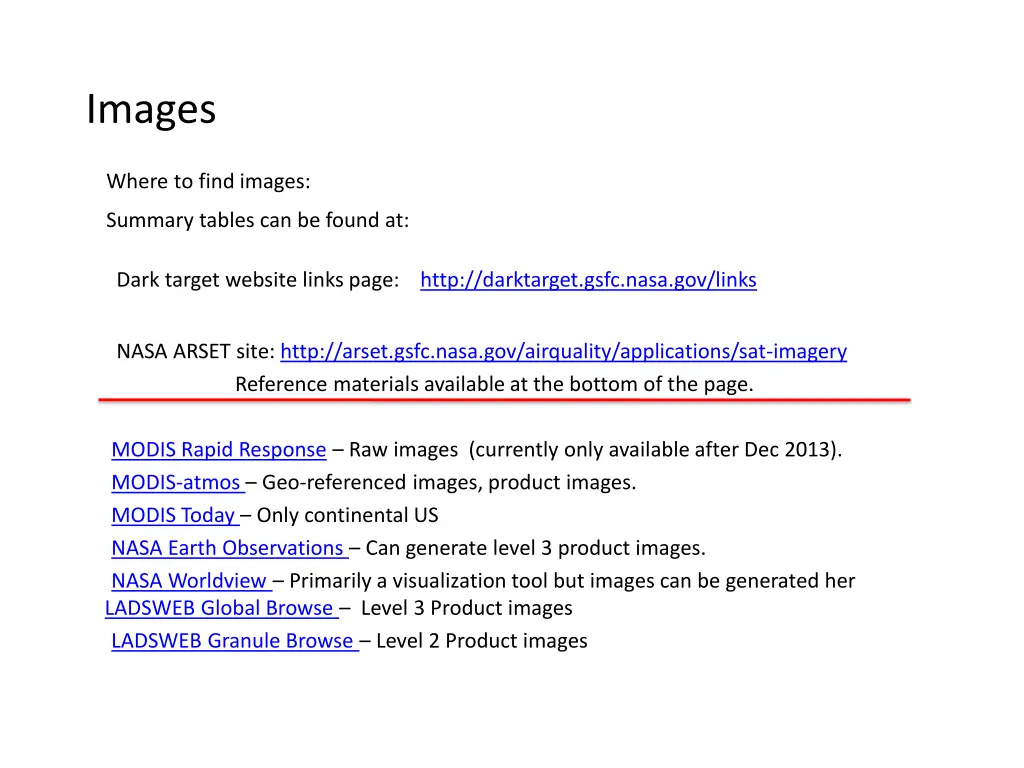 images where to find images summary tables