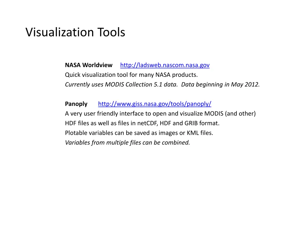 visualization tools