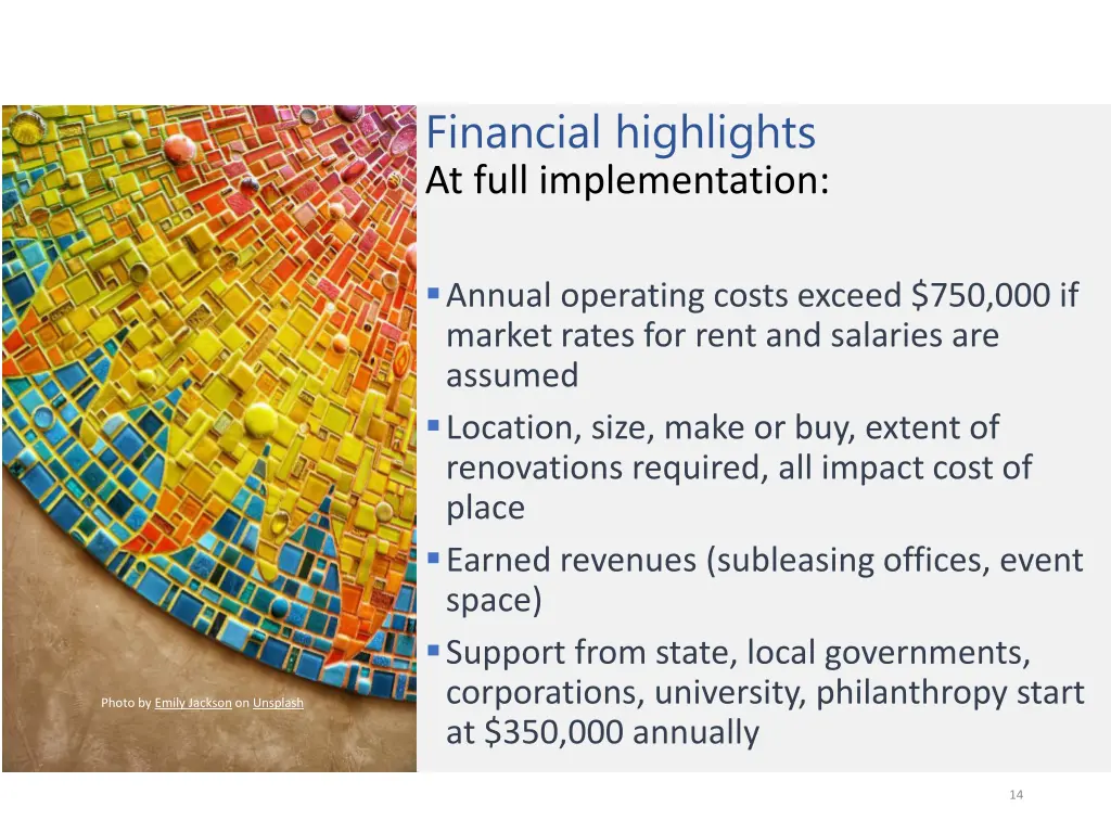 financial highlights at full implementation