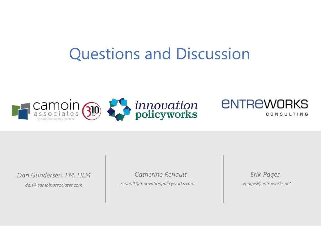 questions and discussion