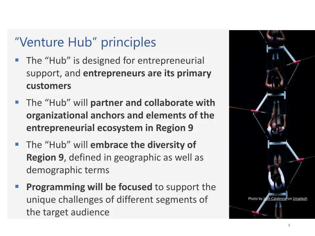 venture hub principles the hub is designed