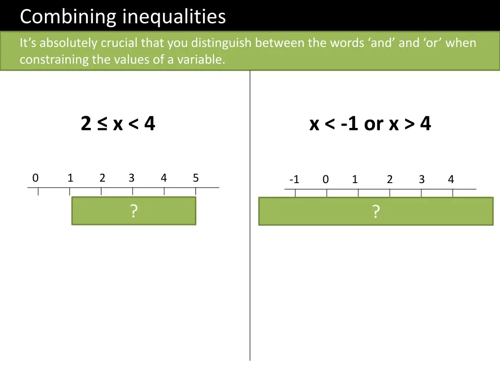 combining inequalities 1