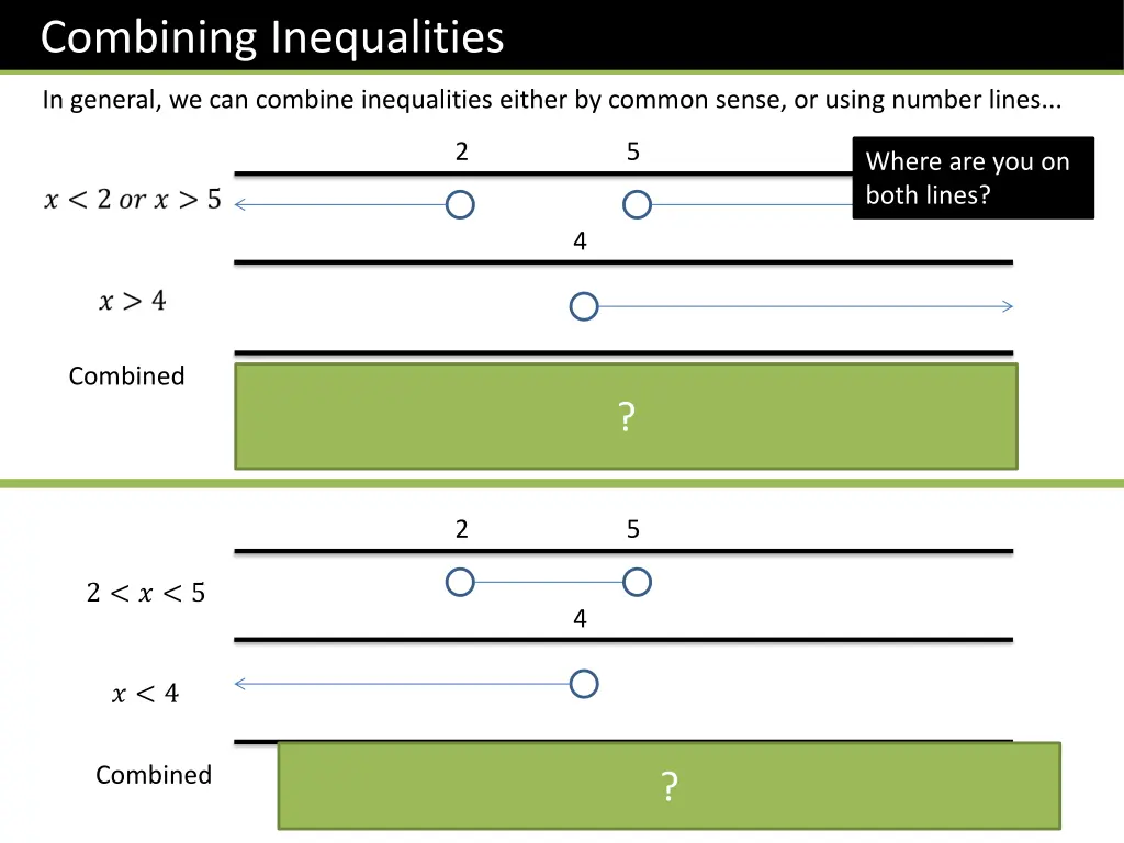 combining inequalities 3