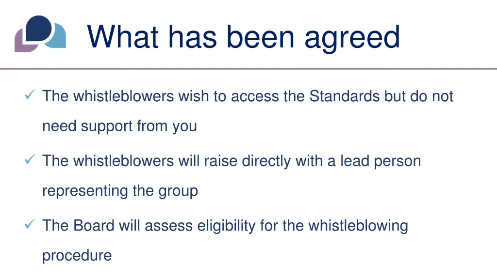 what has been agreed