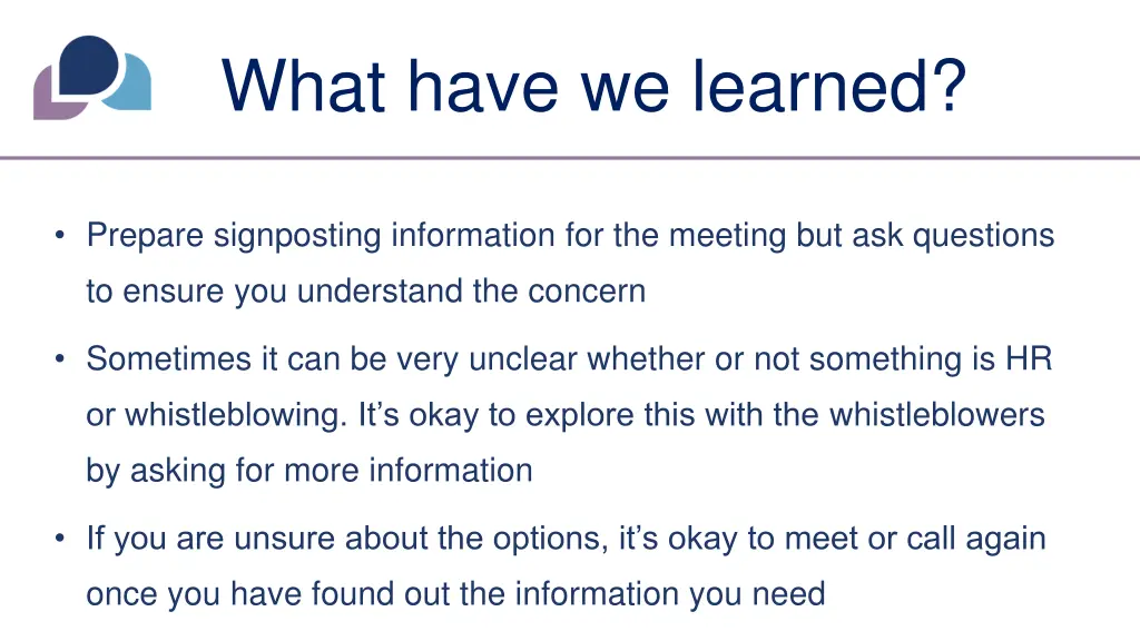 what have we learned
