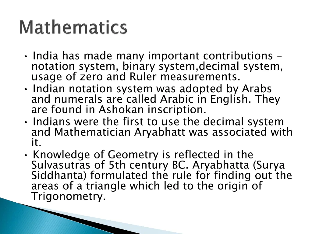 india has made many important contributions