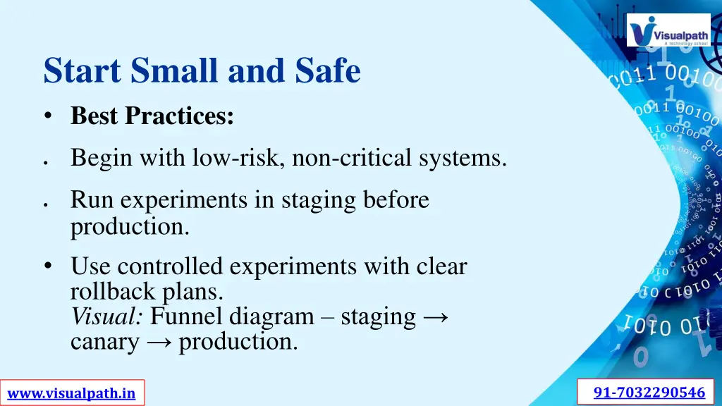 start small and safe best practices