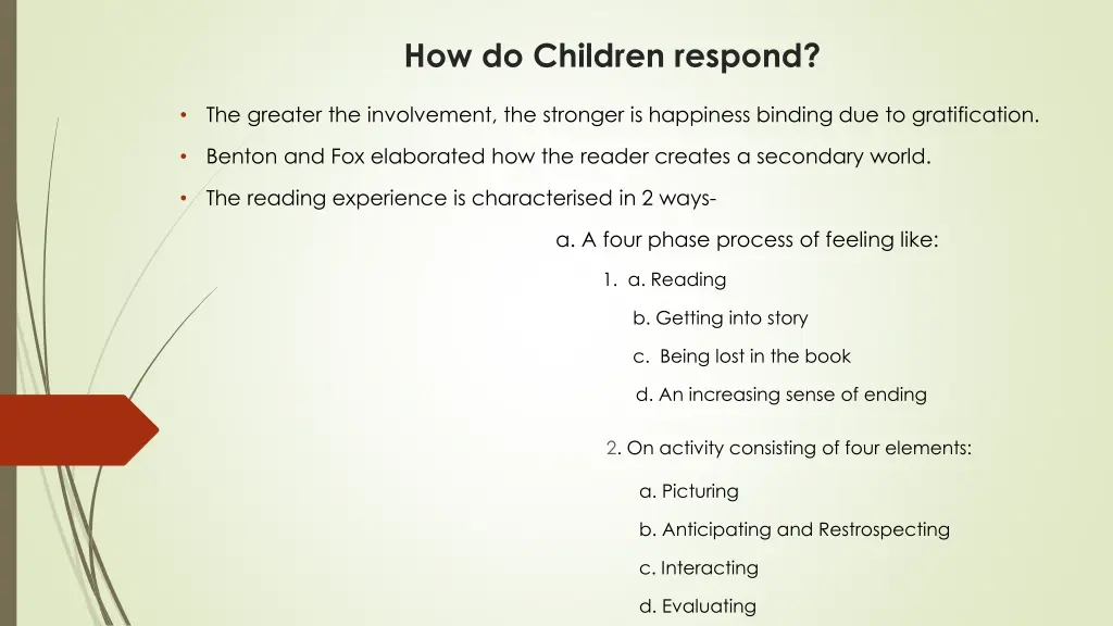 how do children respond