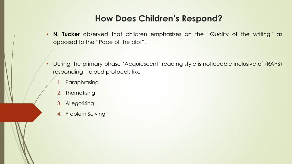 how does children s respond