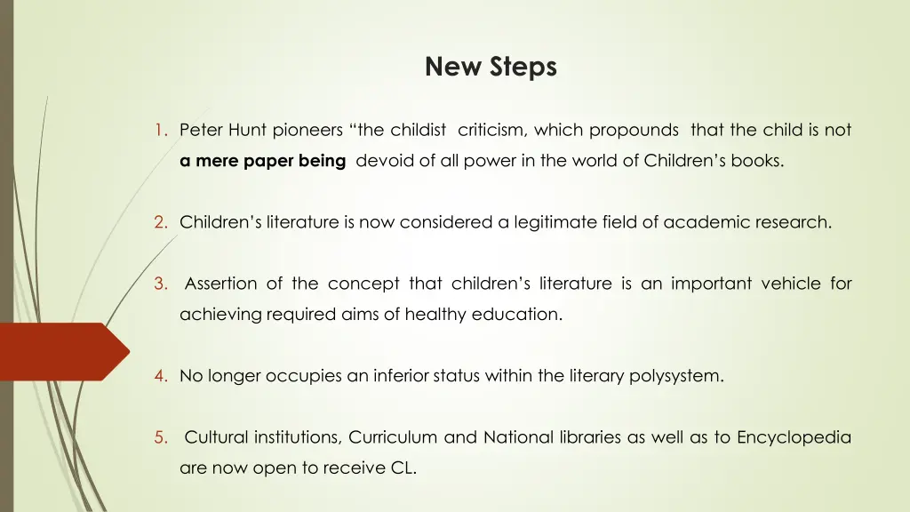new steps