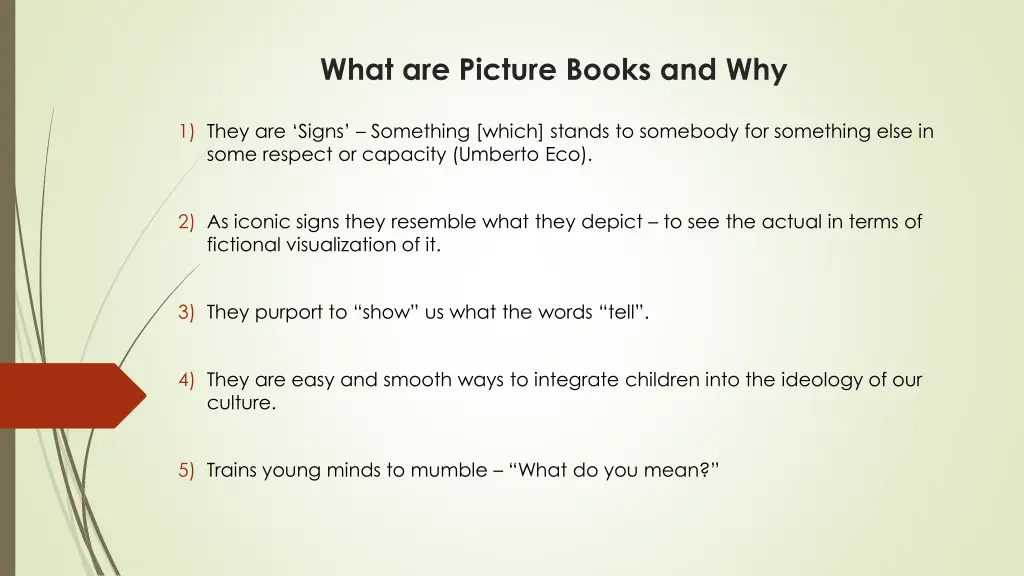 what are picture books and why