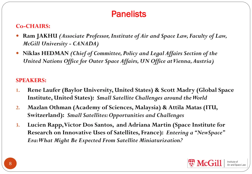 panelists panelists