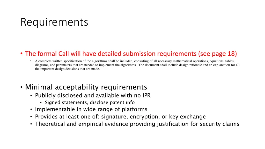 requirements