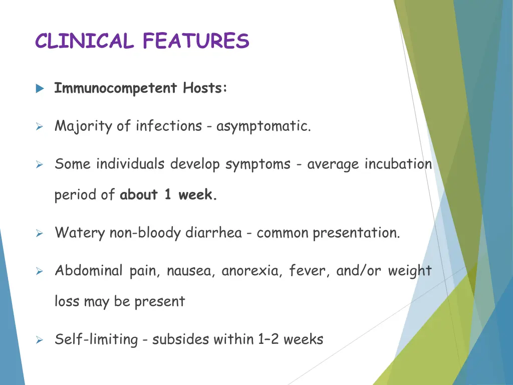 clinical features