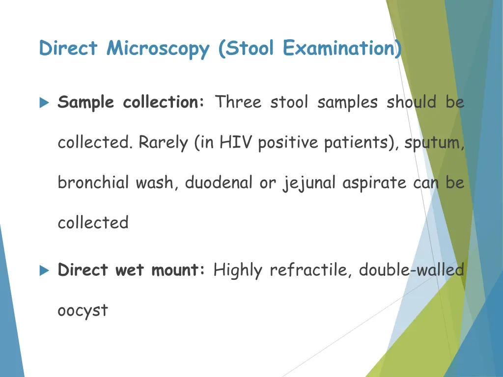 direct microscopy stool examination