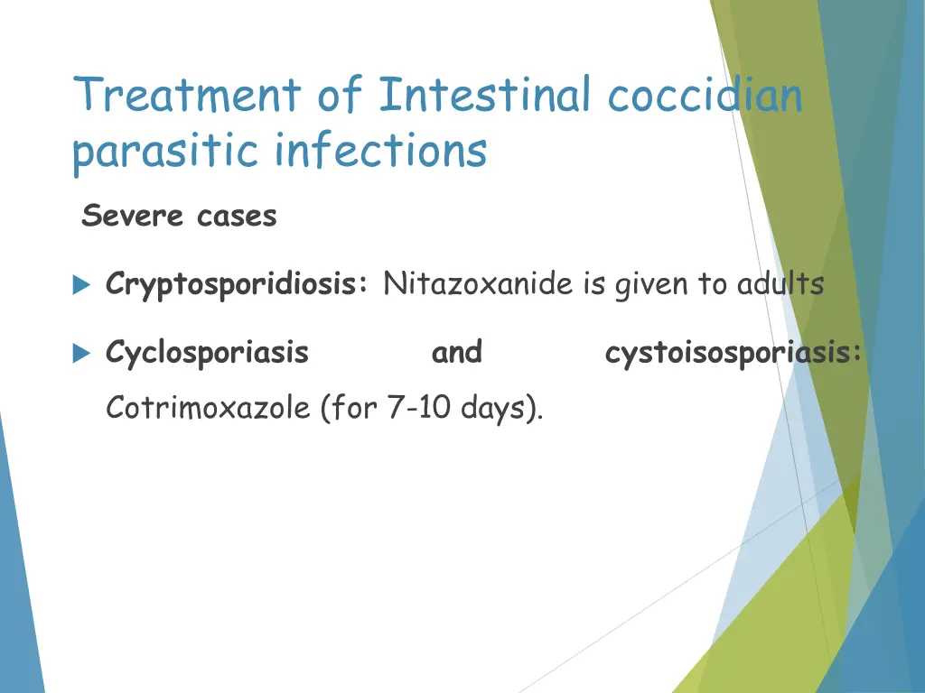 treatment of intestinal coccidian parasitic 1