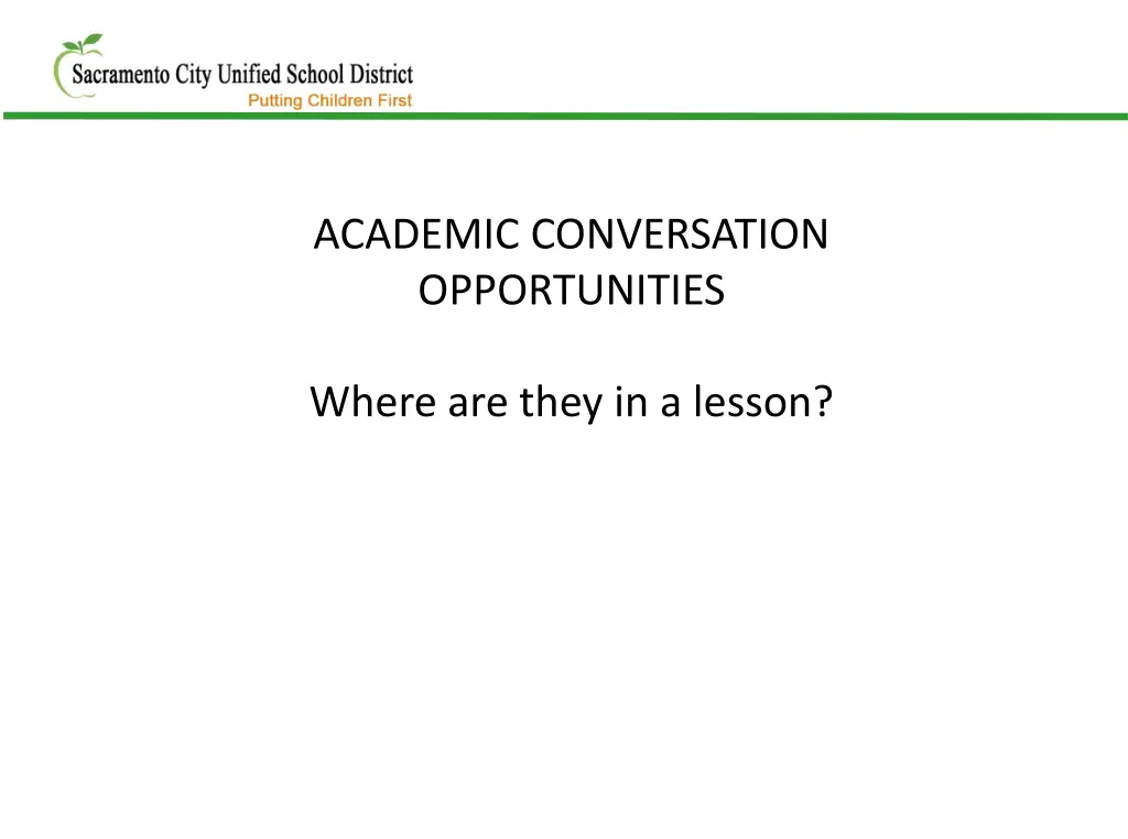 academic conversation opportunities