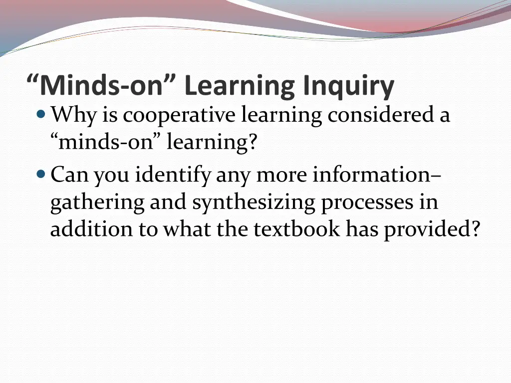 minds on learning inquiry why is cooperative