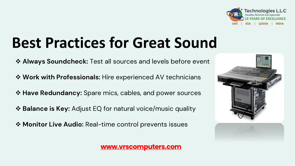 best practices for great sound