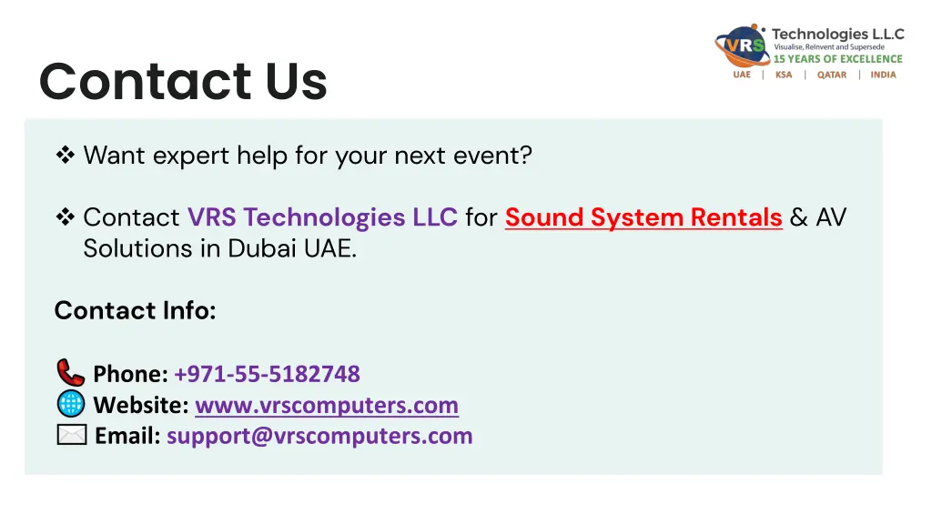 contact us