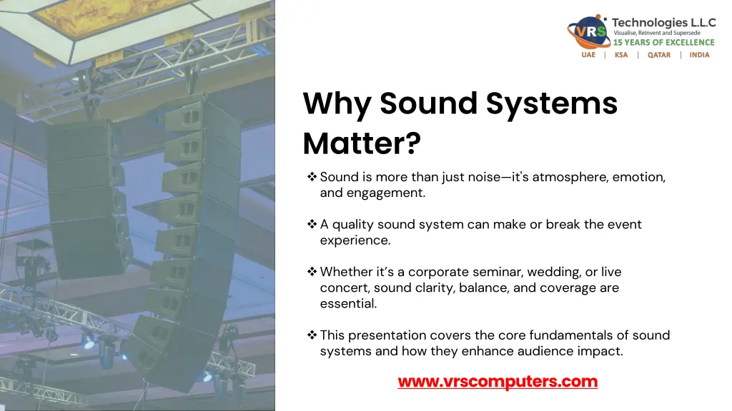 why sound systems matter sound is more than just