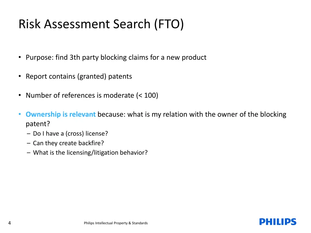 risk assessment search fto
