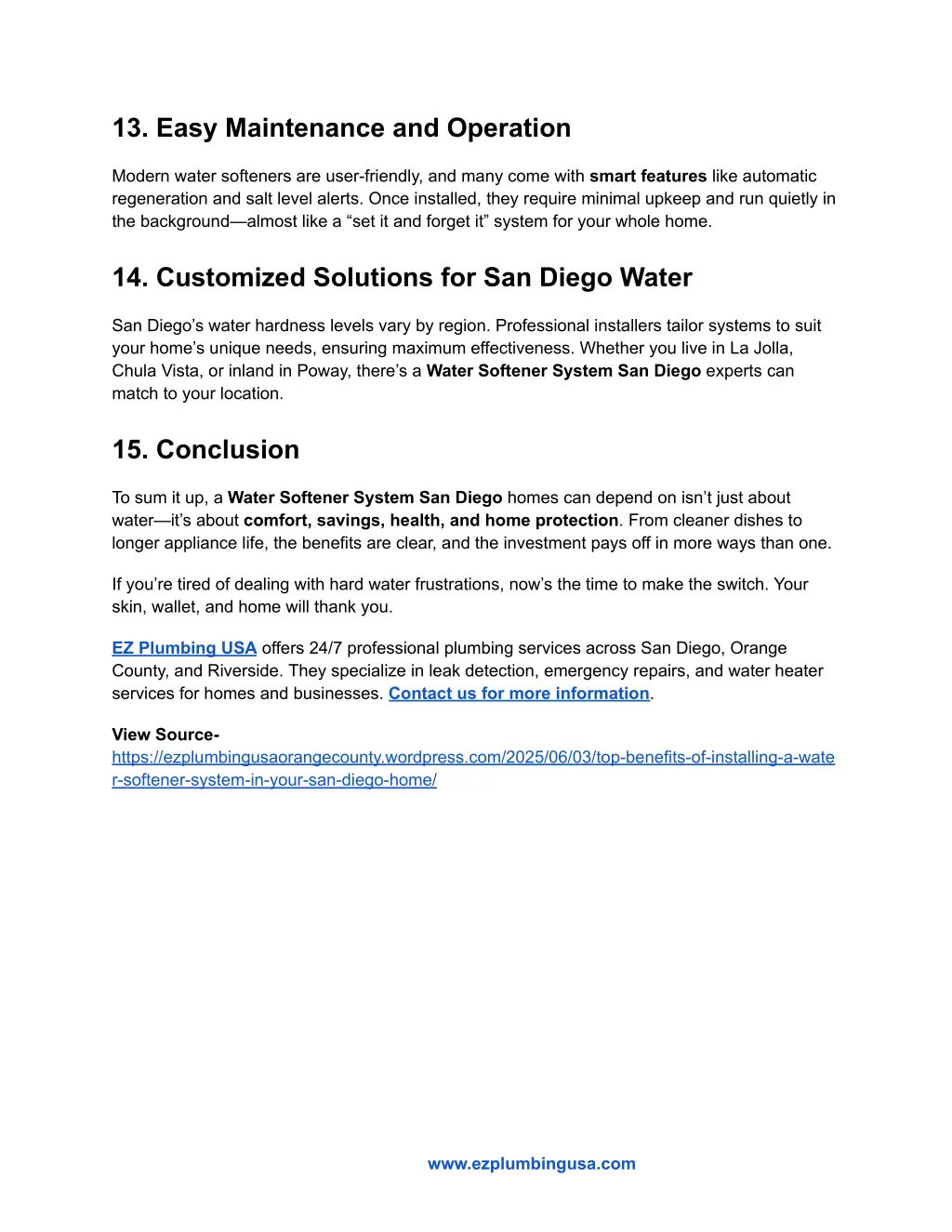 13 easy maintenance and operation